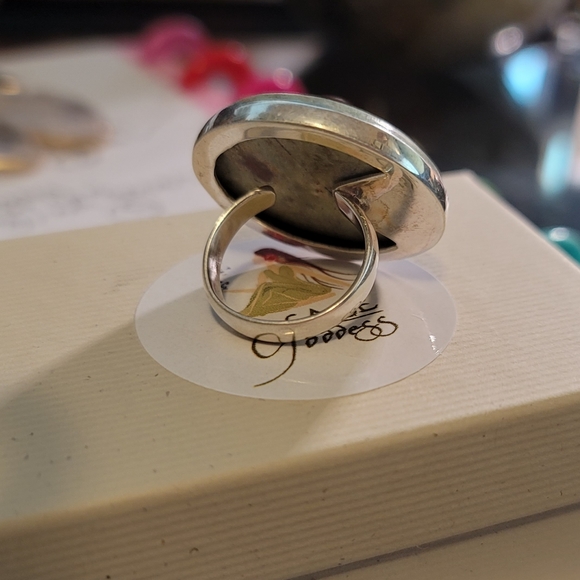 Ruby Fuchsite .925 sterling silver ring - Picture 2 of 3